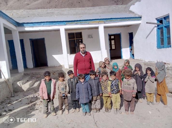 Children outside a school