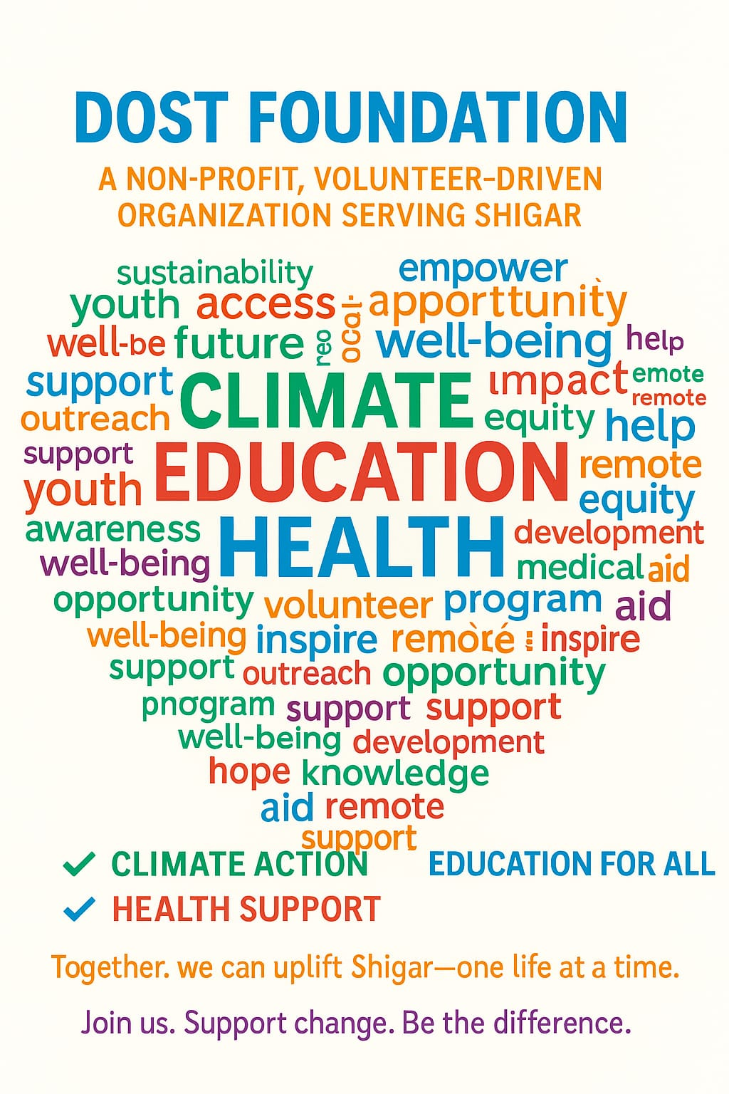 Dost Foundation heart of climate, education, and health impact