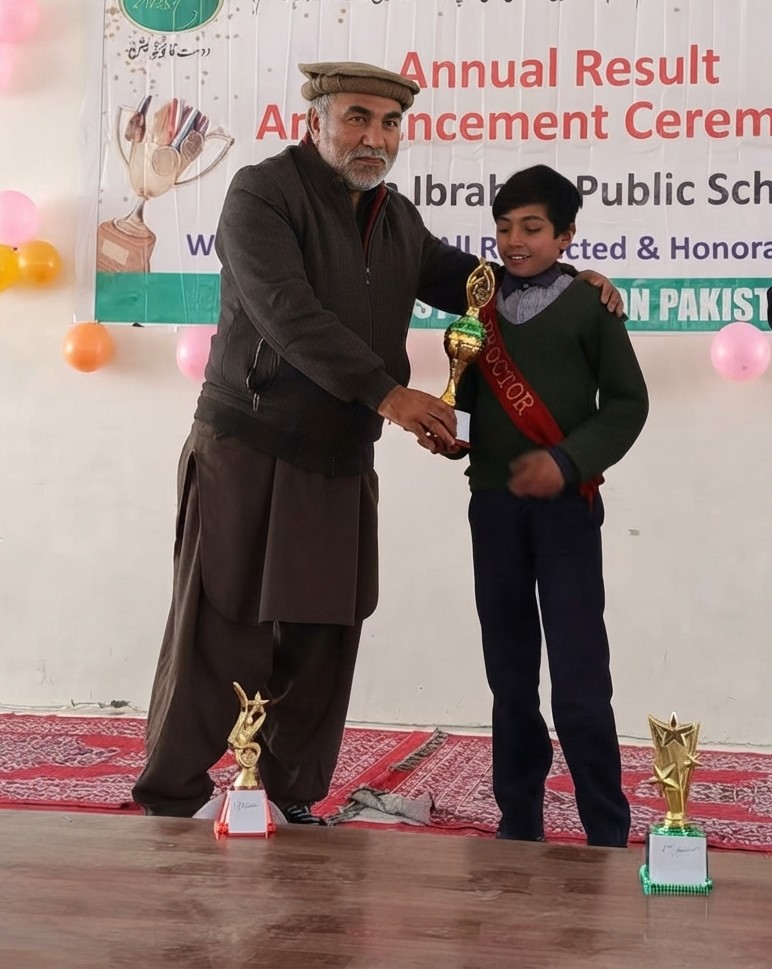 Prizes at a school result ceremony